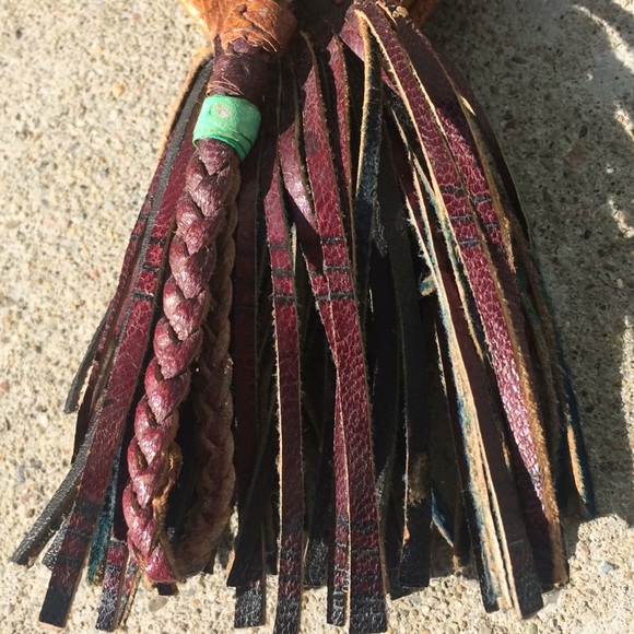 Vintage Hand Tooled Leather Amulet Necklace - Picture 4 of 13